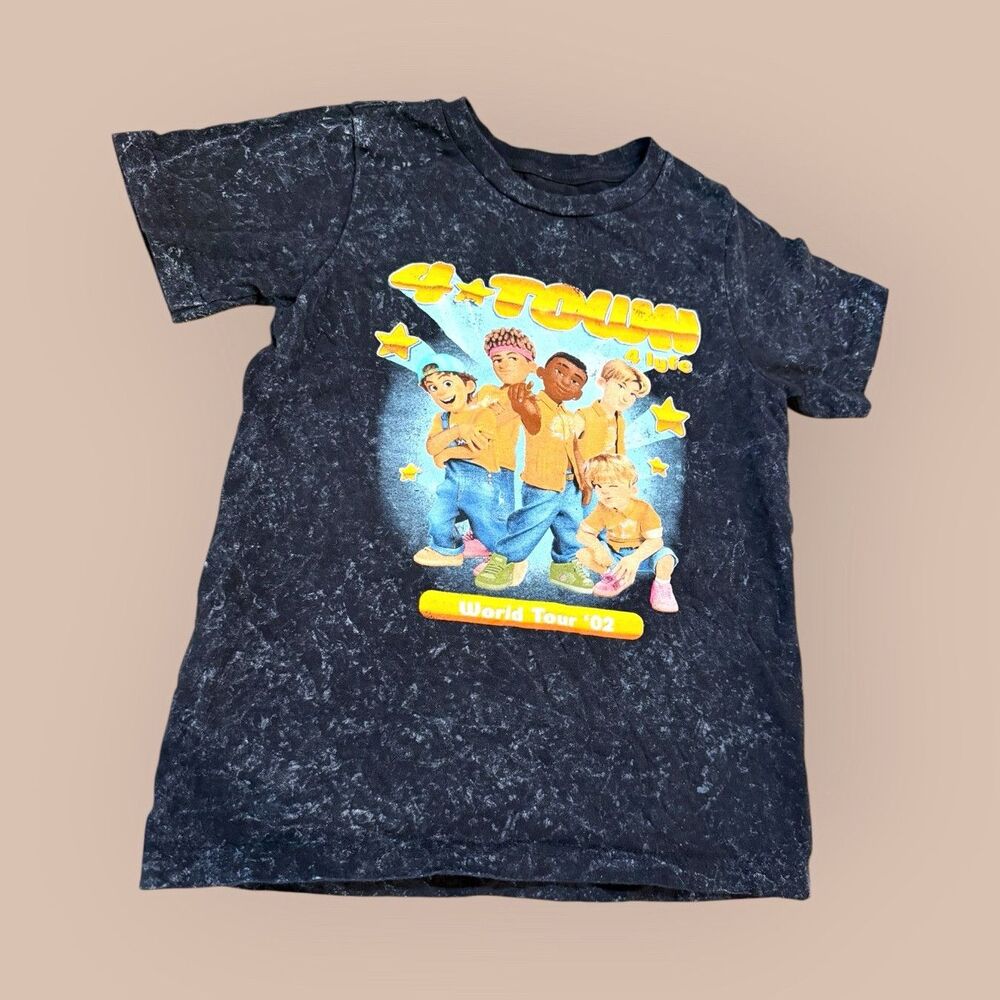 Disney Turning Red 4Town World Tour 2002 Graphic T Shirt Youth S 5/6 Acid Wash
